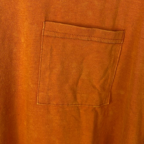 BP. Cropped TShirt Large Womens Orange Short Sleeve Distressed Front Pocket - Picture 3 of 11